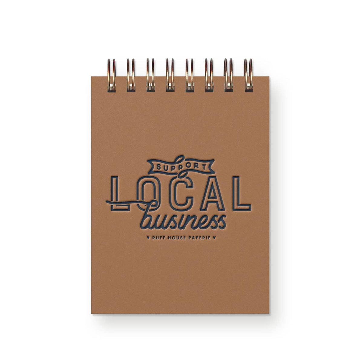 Custom Support Local Business Mini Jotter Notebook: Sunset Pink Cover
