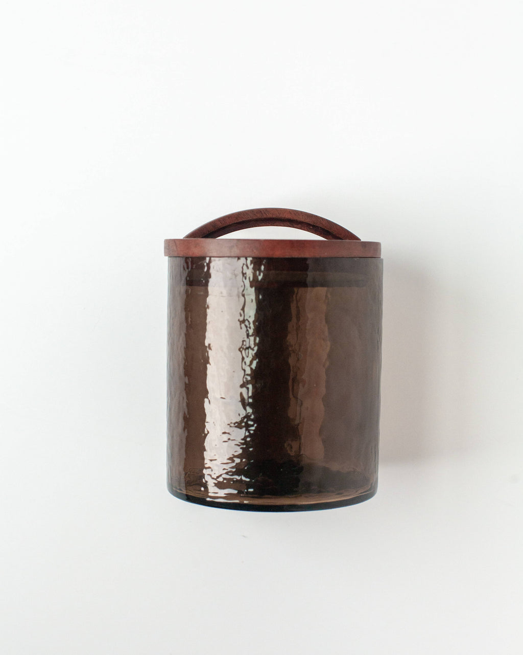 Handblown Hammered Glass Canisters: Blush / Medium