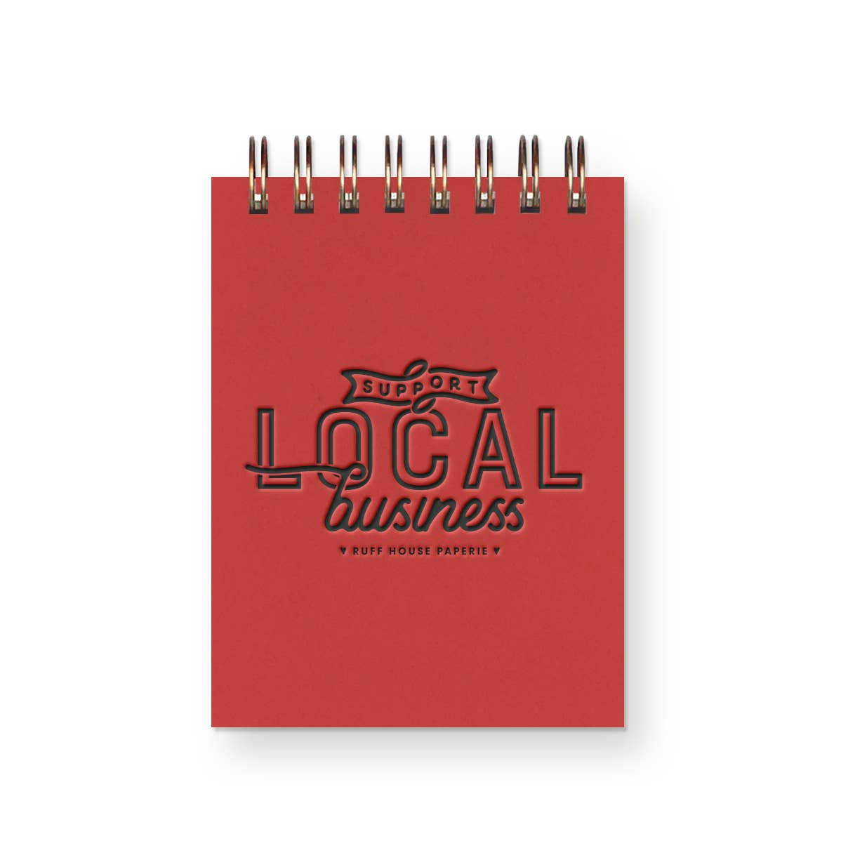 Custom Support Local Business Mini Jotter Notebook: Sunset Pink Cover