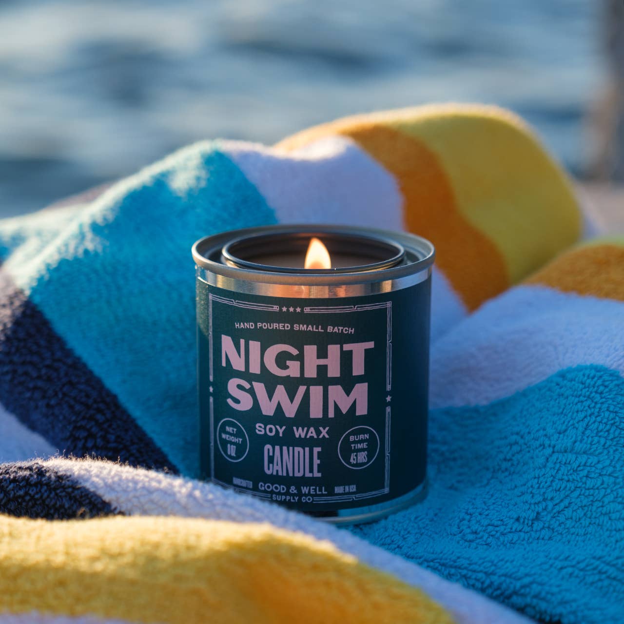 Night Swim Soy Candle : 1/2 Pint / Cotton Wick