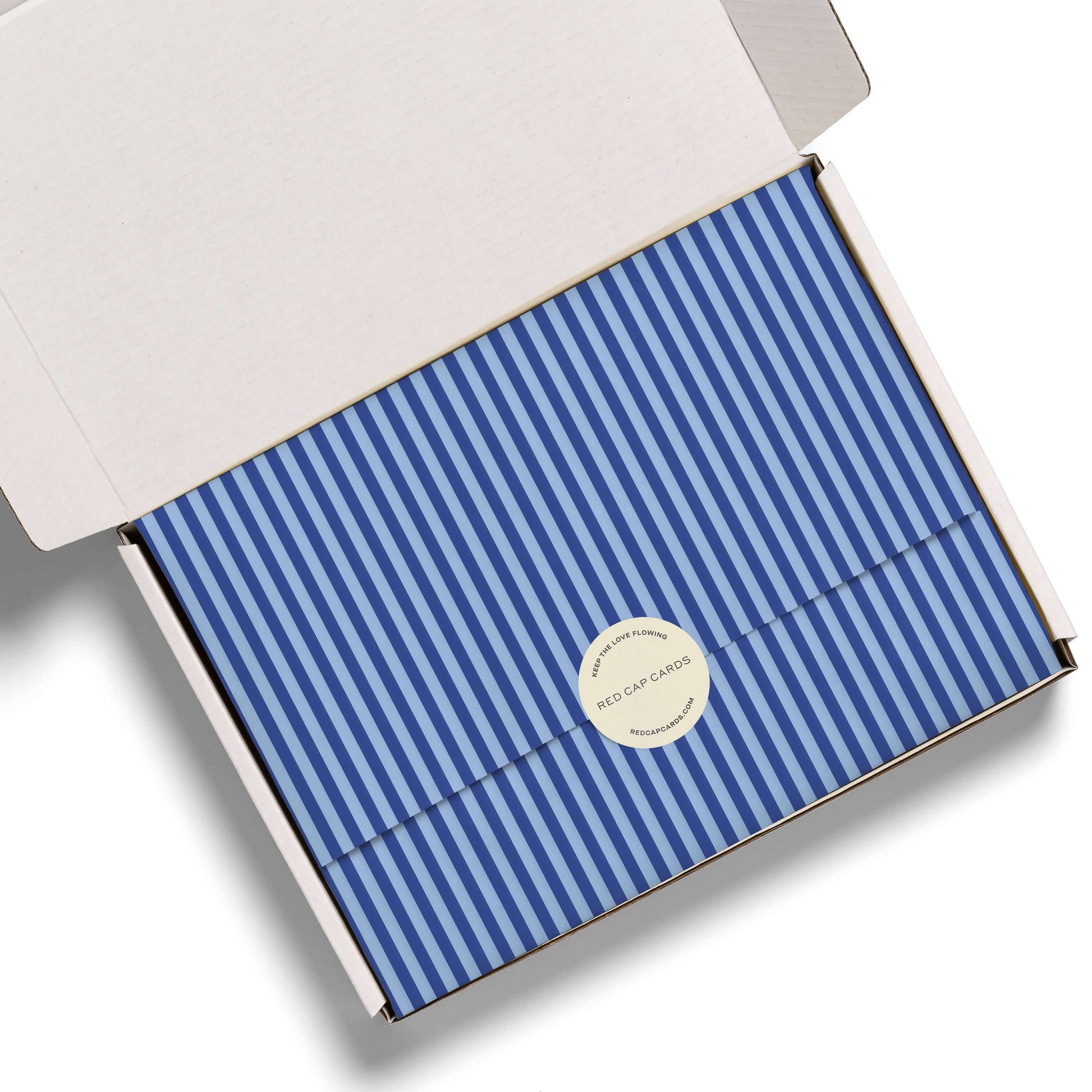 Blue Pinstripes tissue paper: 5 Sheets