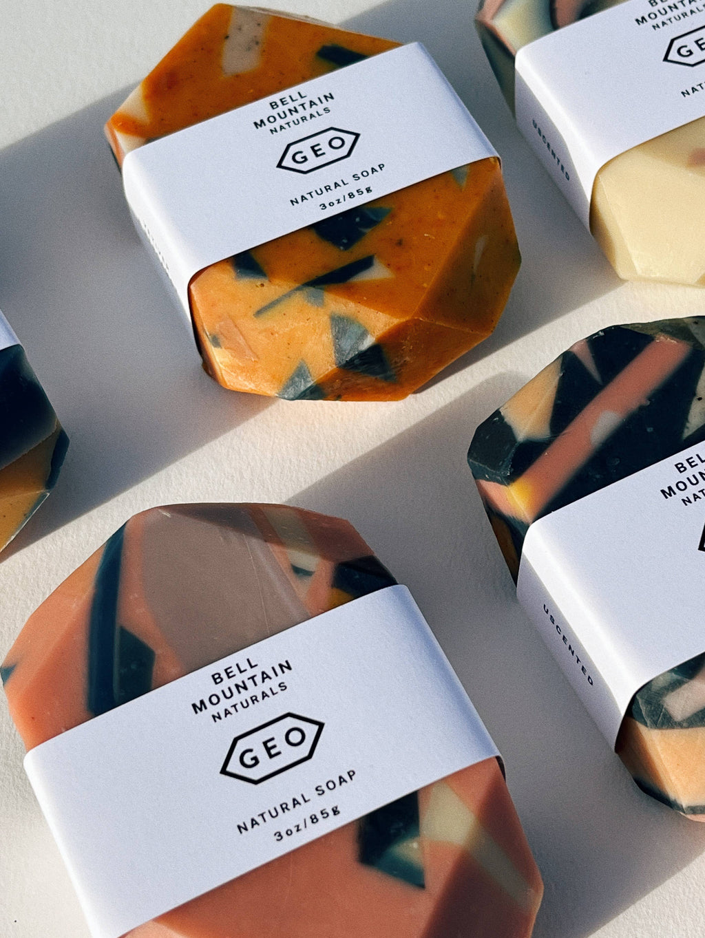 Terrazzo Gem bar soap. Full size.: Gold(vetiver & bergamot)