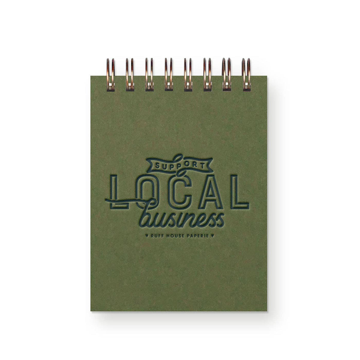 Custom Support Local Business Mini Jotter Notebook: Sunset Pink Cover
