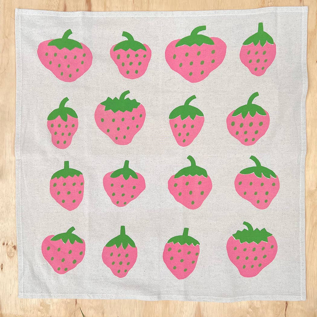 Strawberry Tea Towel: Red