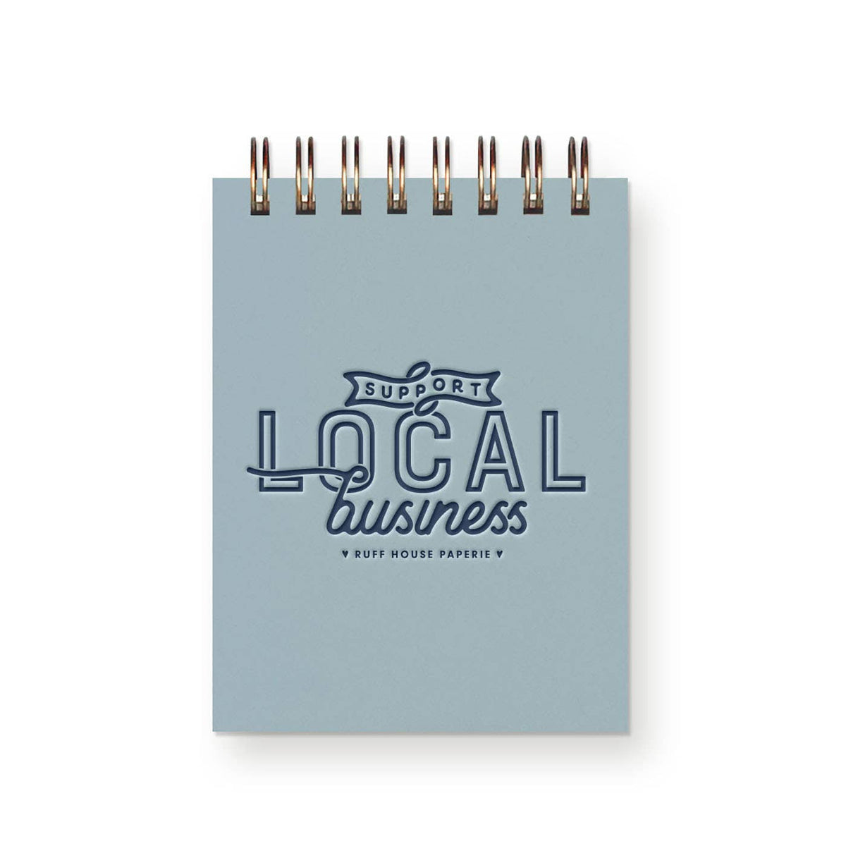 Custom Support Local Business Mini Jotter Notebook: Sunset Pink Cover