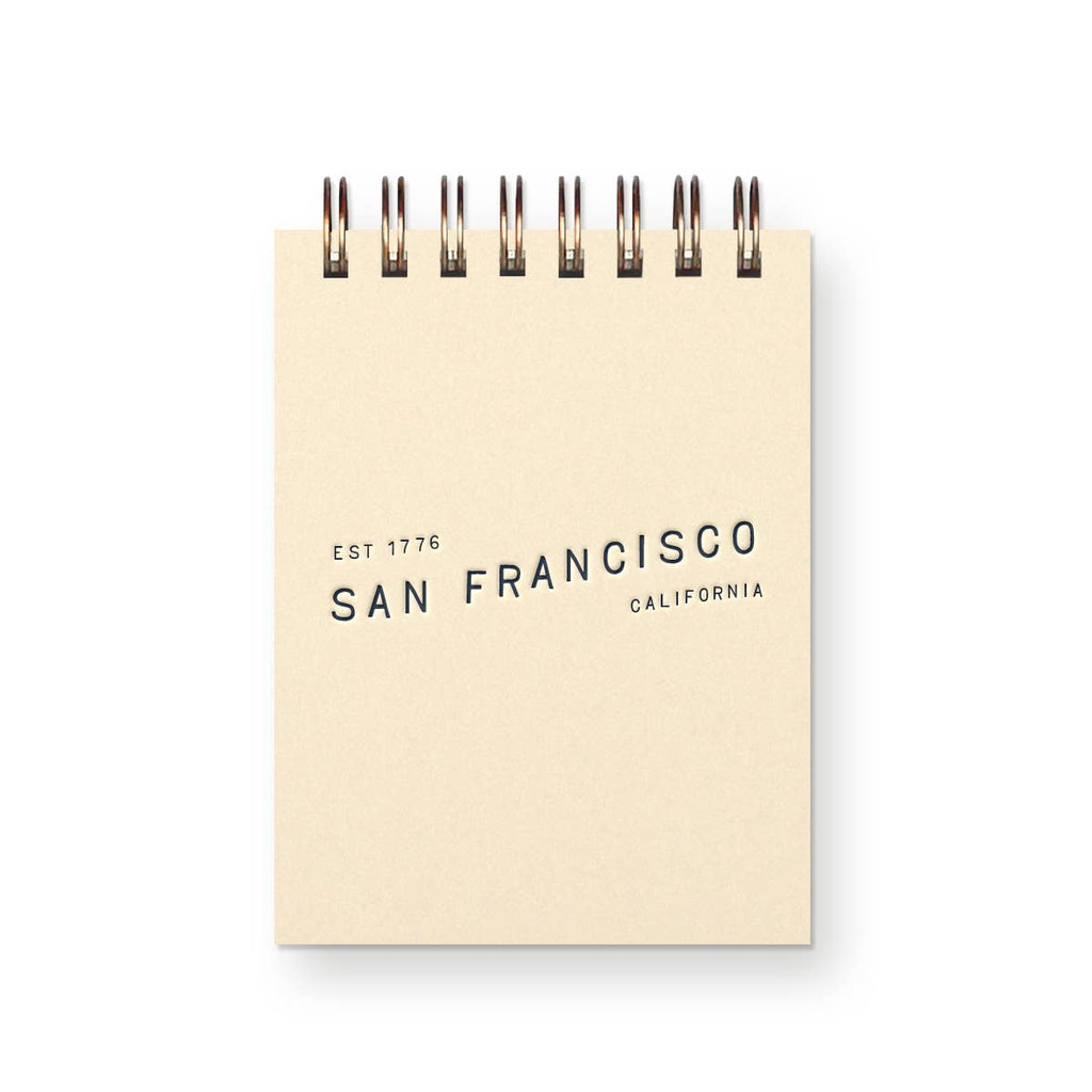 Custom City Wave Mini Jotter Notebook: Chartreuse Cover : Deep Blue Ink