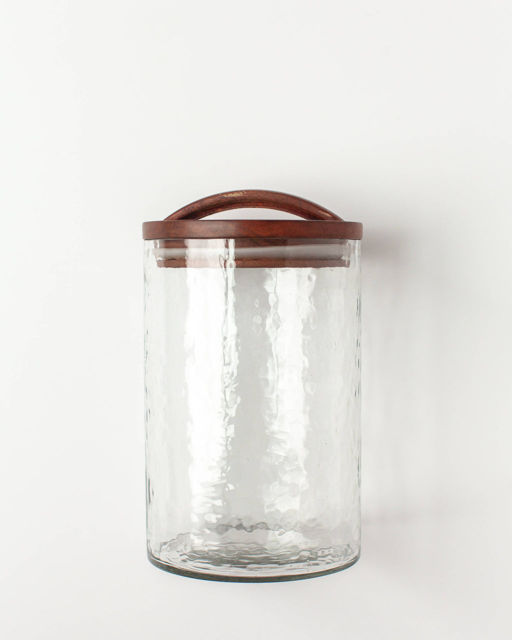 Handblown Hammered Glass Canisters: Blush / Medium