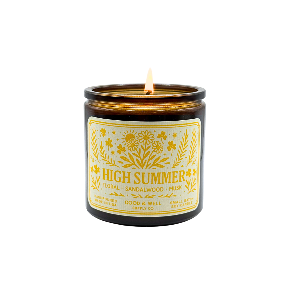 High Summer 9oz Soy Candle / Folk & Flame Summer