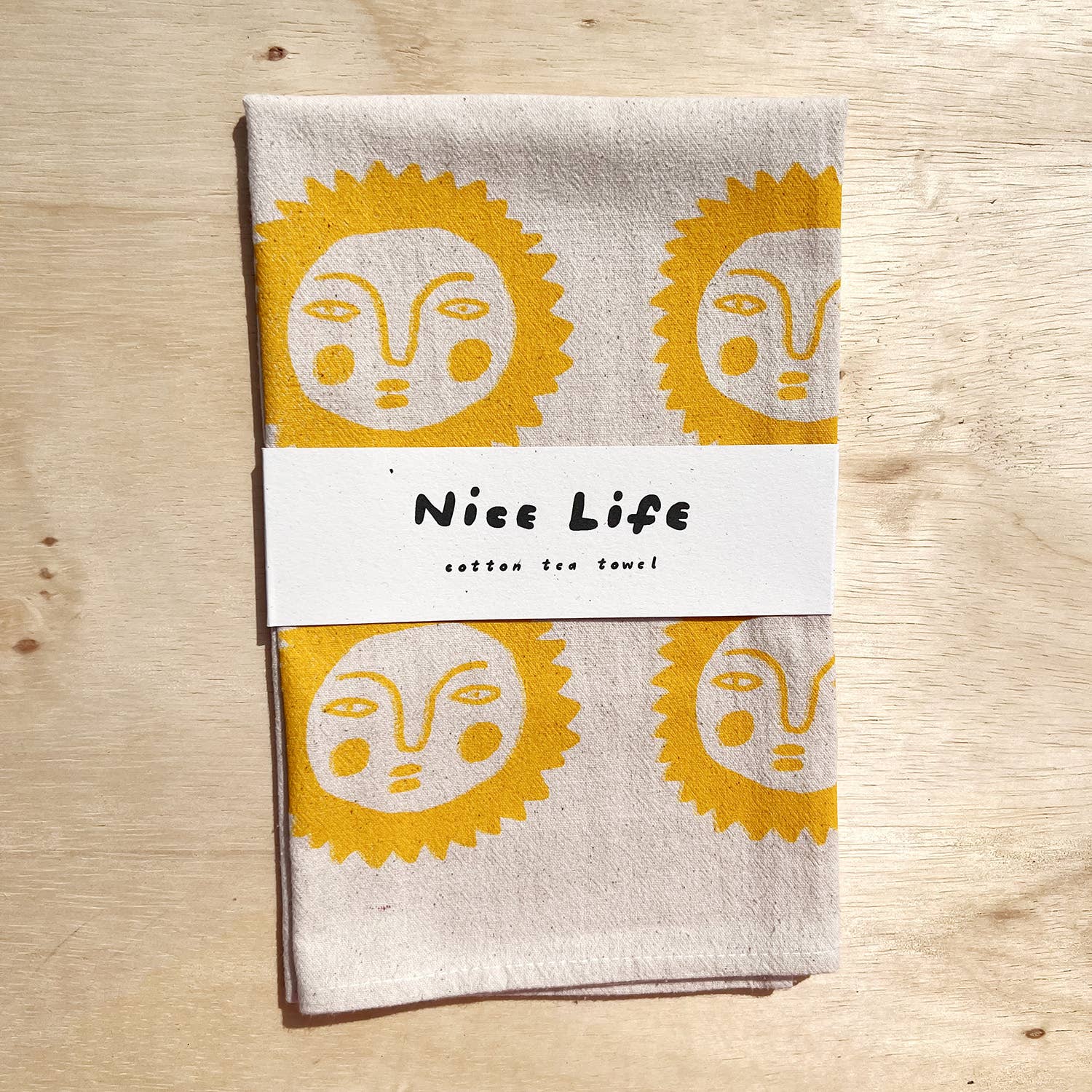 Sun tea towel: Yellow