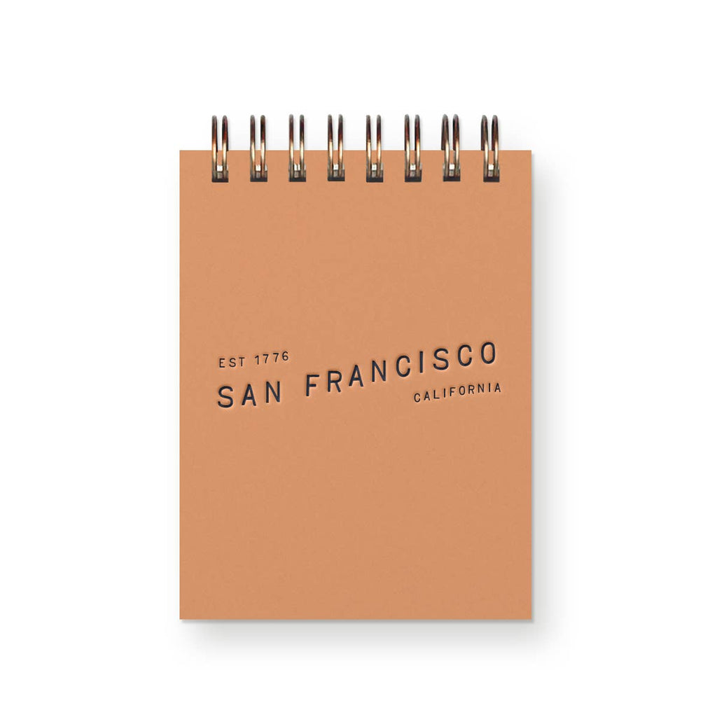 Custom City Wave Mini Jotter Notebook: Chartreuse Cover : Deep Blue Ink