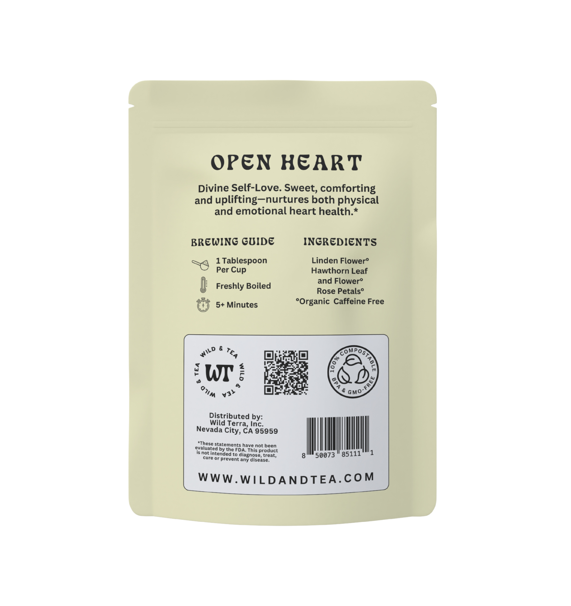 Open Heart Herbal Tea: 1.5oz