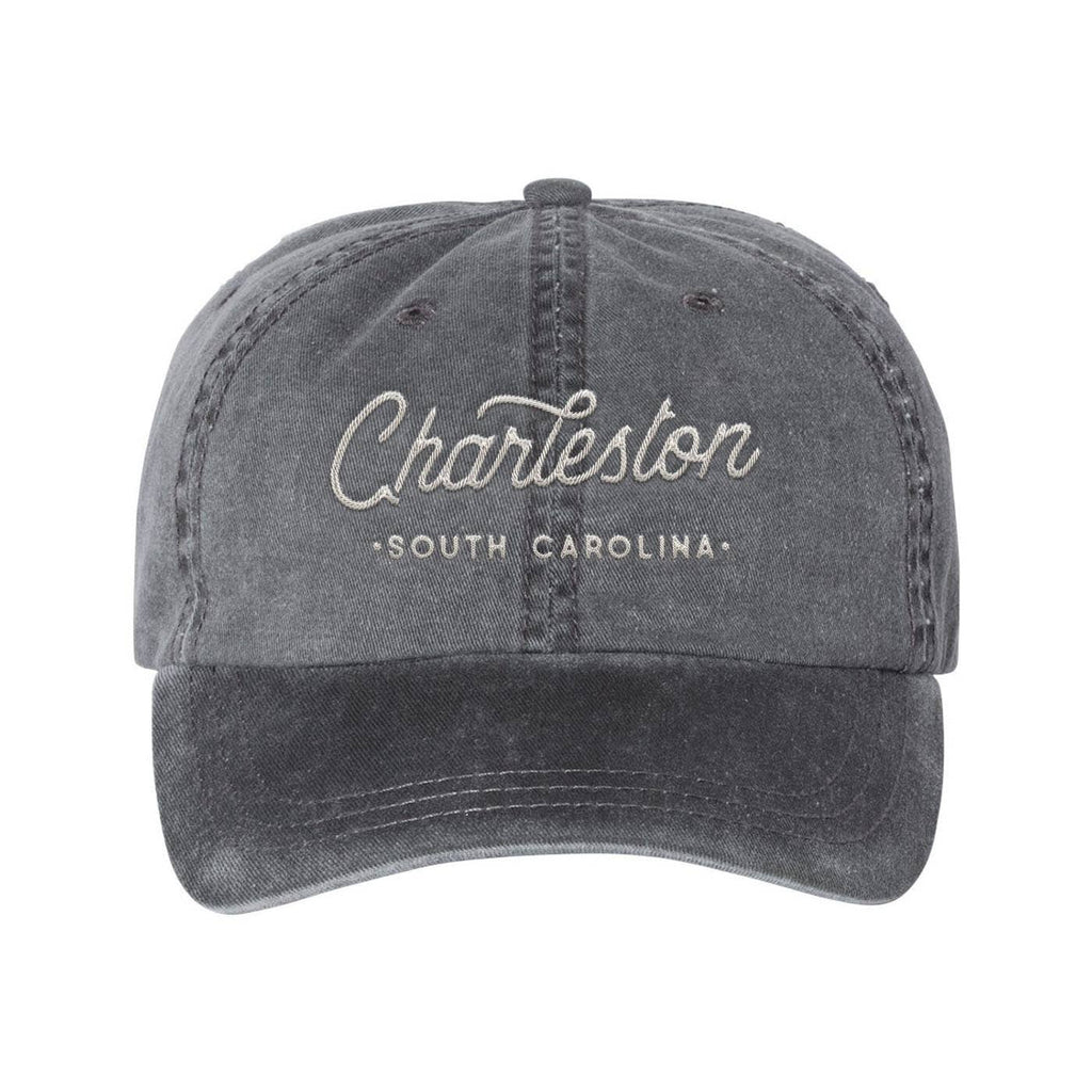 Custom City Script Baseball Hat: Peppercorn