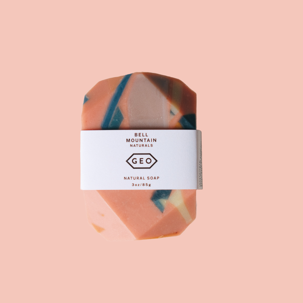 Terrazzo Gem bar soap. Full size.: Charcoal(garden sage & geranium)