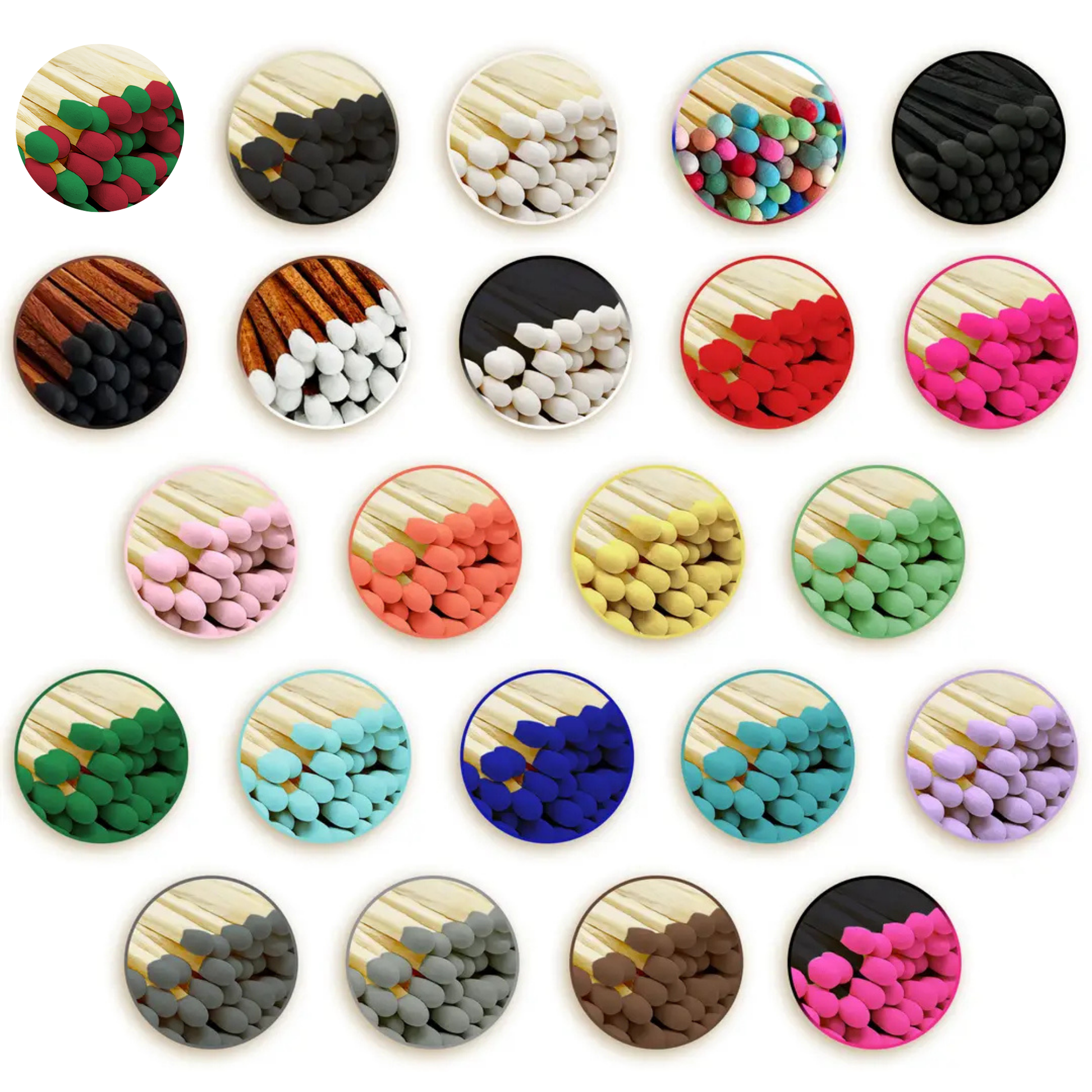 2" Matches + Mini Cloche - Colors of Your Choice + Strikers: Light Blue