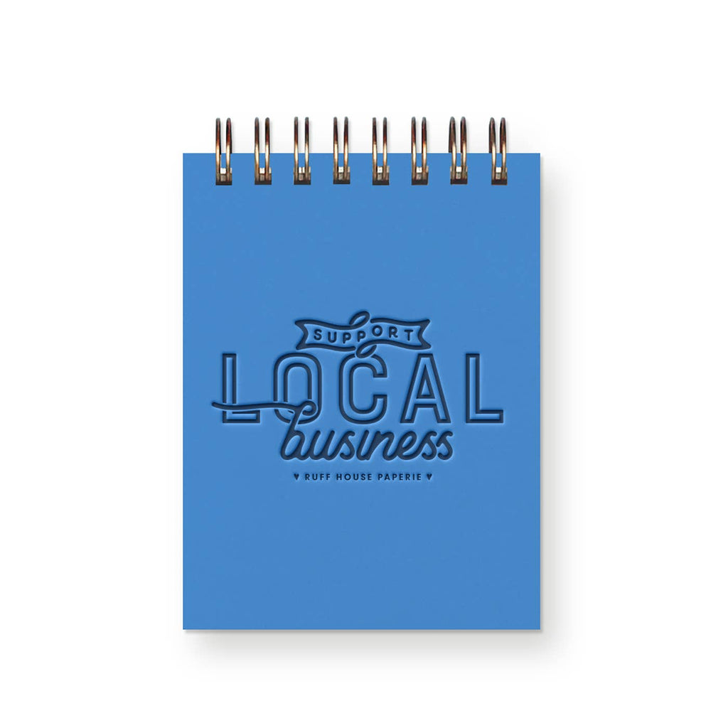Custom Support Local Business Mini Jotter Notebook: Sunset Pink Cover