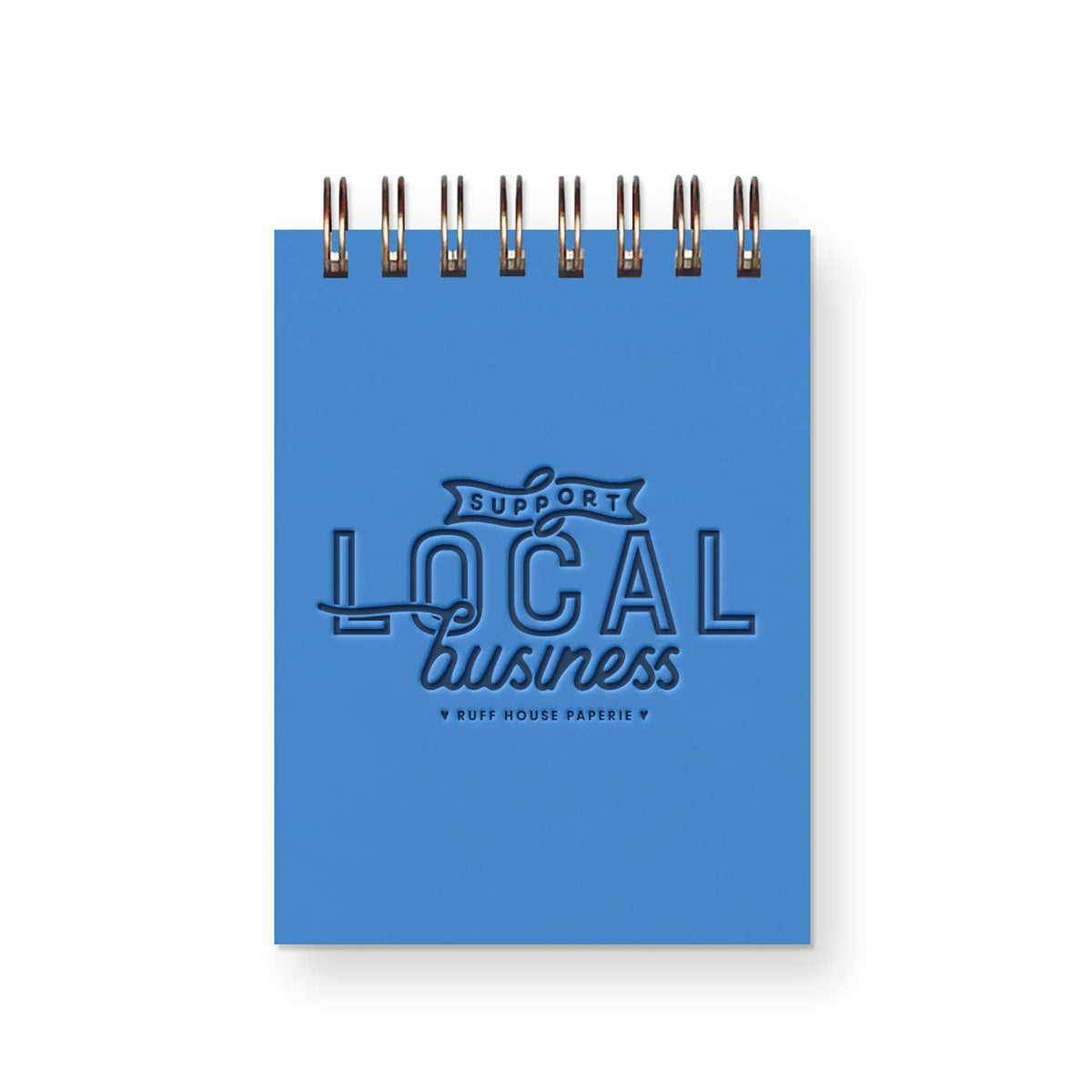 Custom Support Local Business Mini Jotter Notebook: Sunset Pink Cover