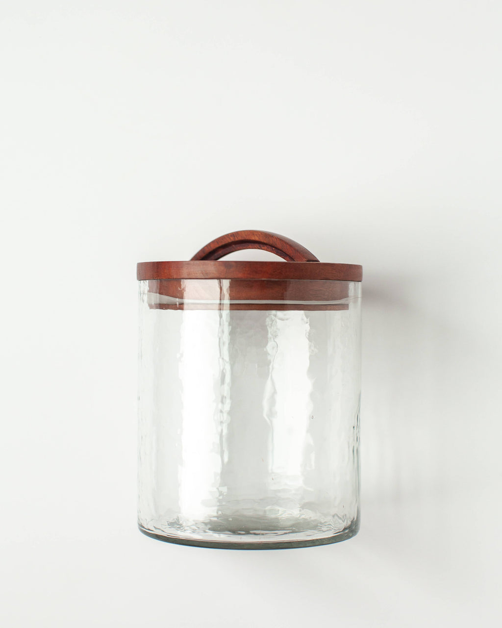 Handblown Hammered Glass Canisters: Blush / Medium
