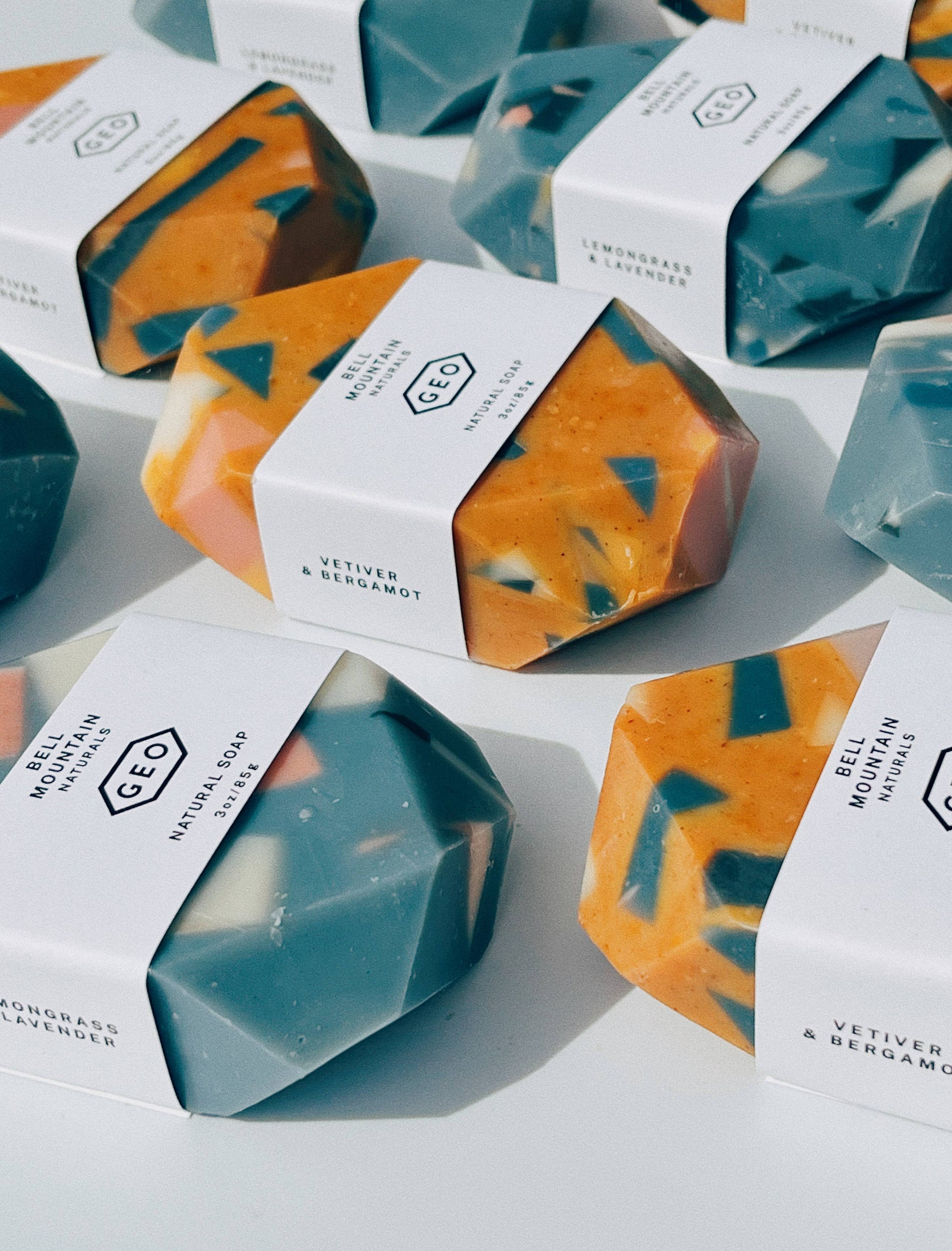 Terrazzo Gem bar soap. Full size.: Gold(vetiver & bergamot)