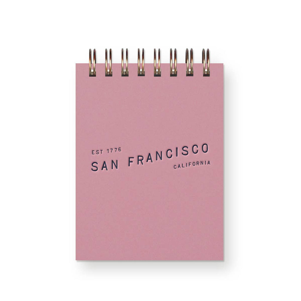 Custom City Wave Mini Jotter Notebook: Chartreuse Cover : Deep Blue Ink