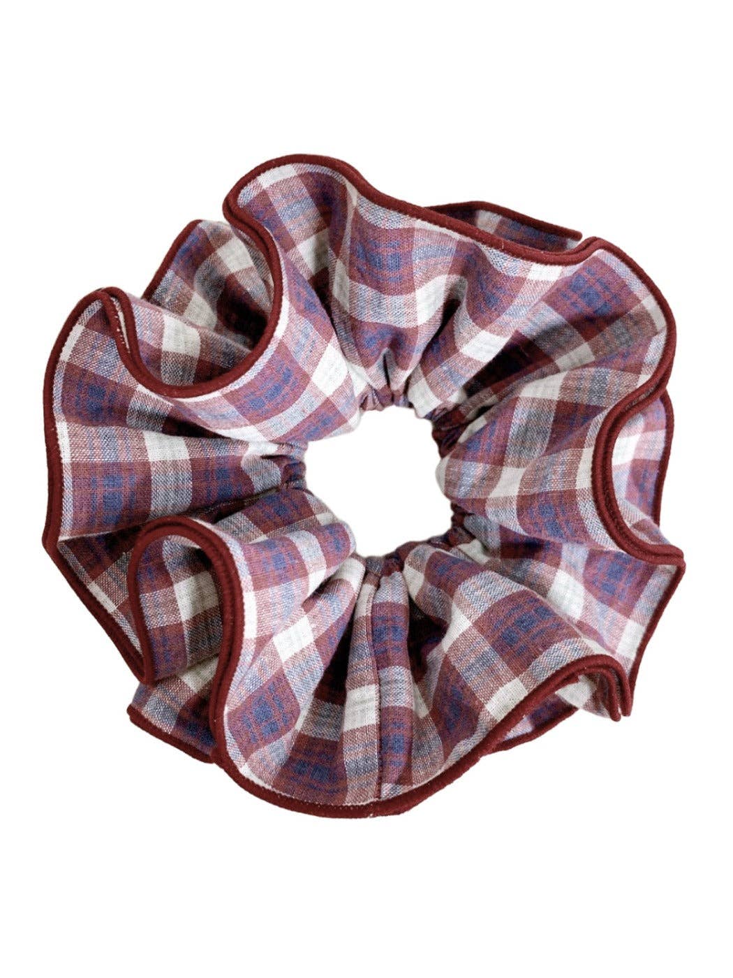 Gifty - Gingham Scrunchie Hair Ties: Red