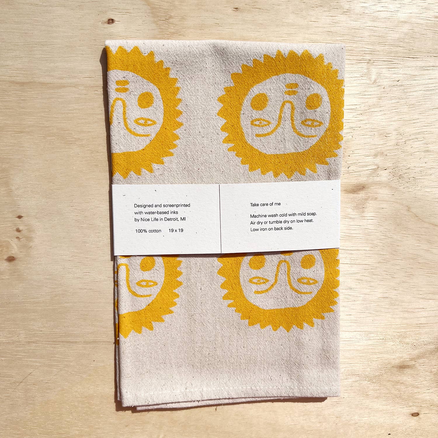Sun tea towel: Yellow