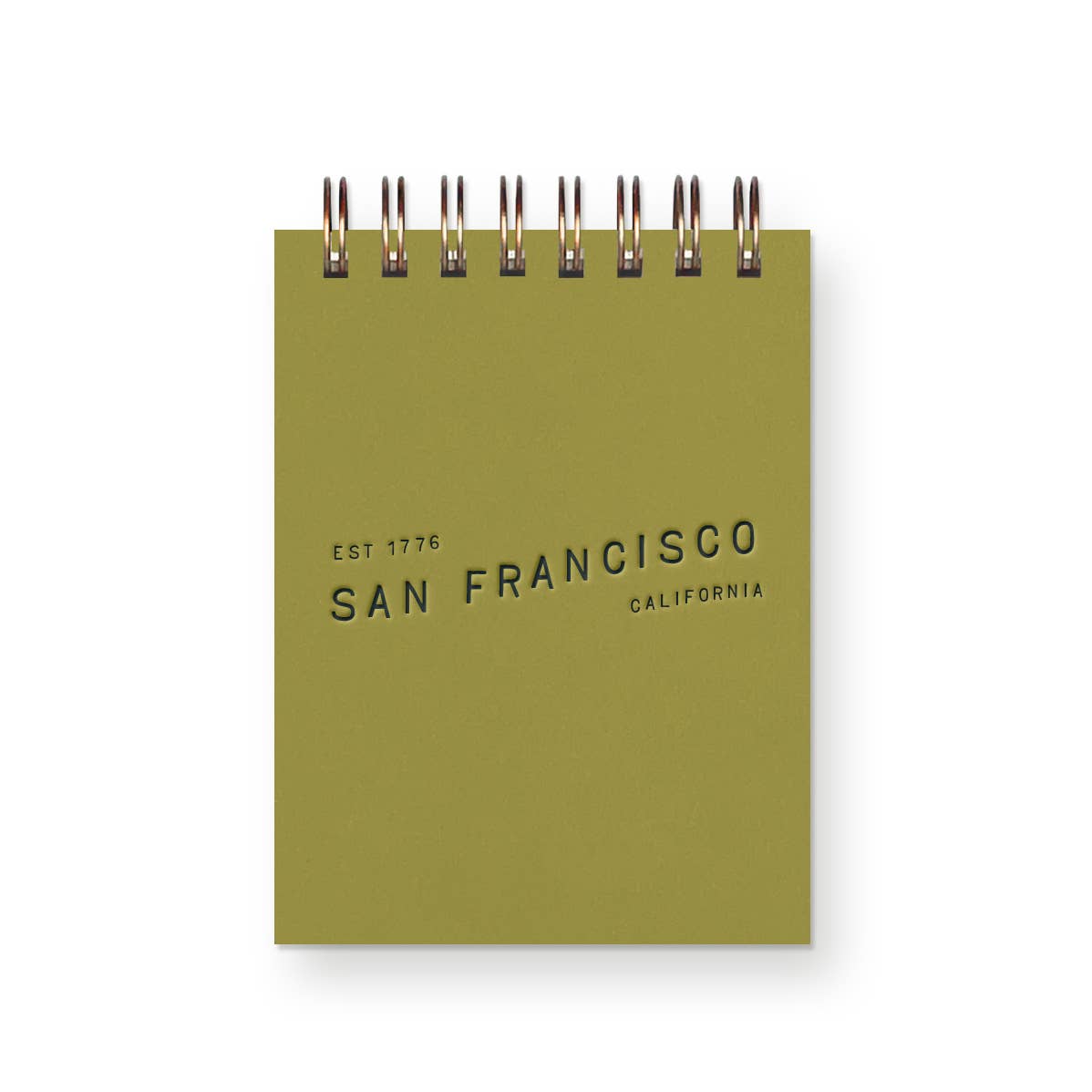 Custom City Wave Mini Jotter Notebook: Chartreuse Cover : Deep Blue Ink