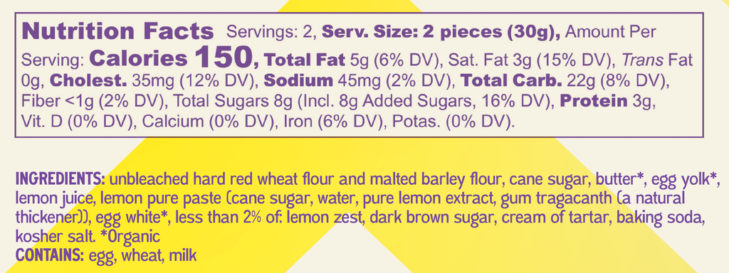 Artisanal Lemon Soft Gourmet Cookies – 4-Count Retail Pack