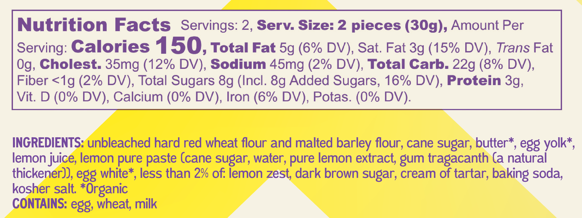 Artisanal Lemon Soft Gourmet Cookies – 4-Count Retail Pack