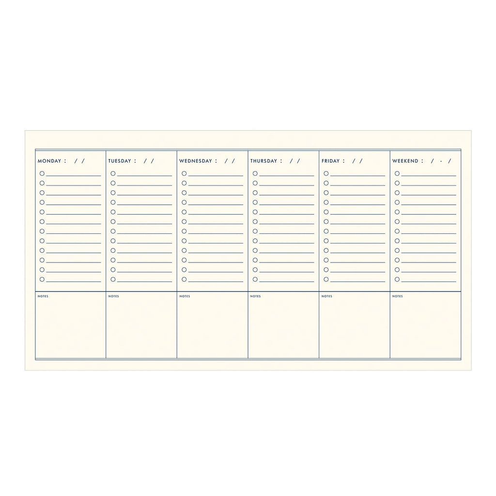Standard Checklist Undated Weekly Planner: Chartreuse Cover | White Ink