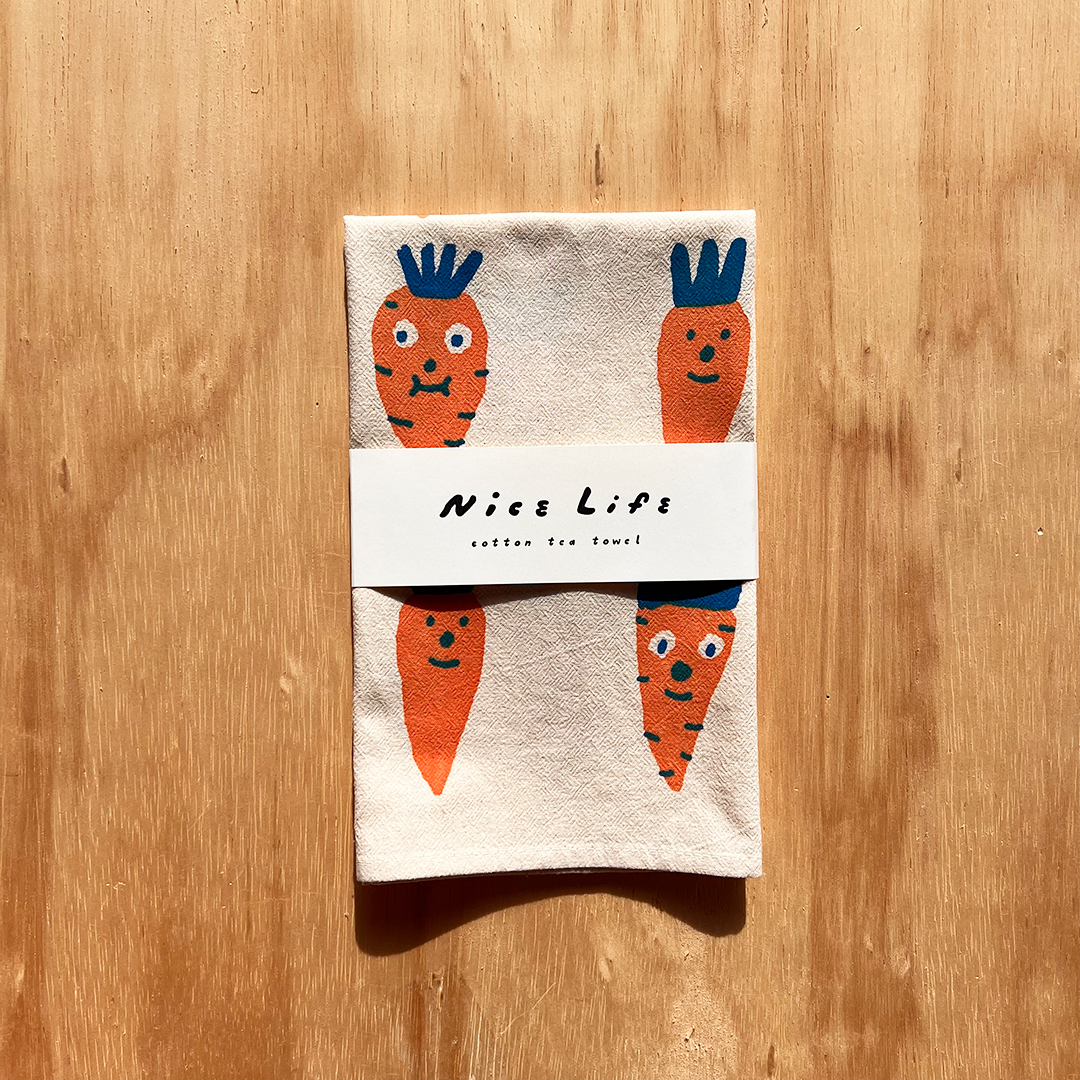 Carrot tea towel