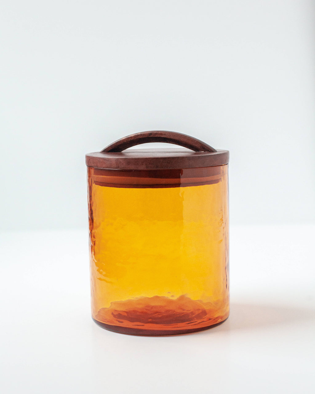 Handblown Hammered Glass Canisters: Blush / Medium
