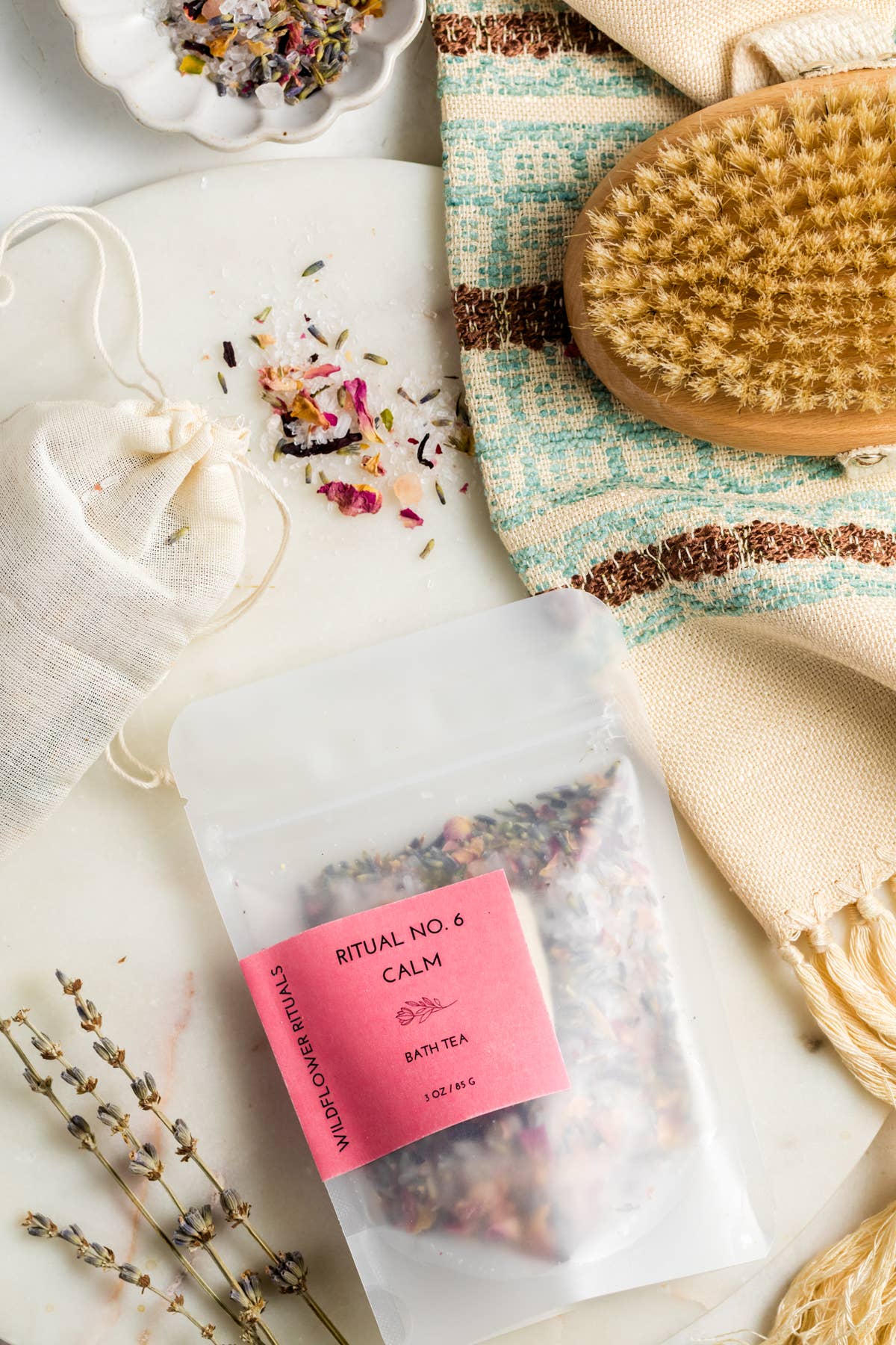 Ritual No. 6 Calm Botanical Bath Tea - Lavender Rose