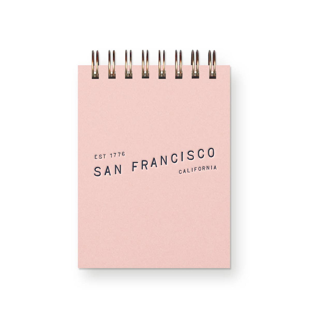 Custom City Wave Mini Jotter Notebook: Chartreuse Cover : Deep Blue Ink
