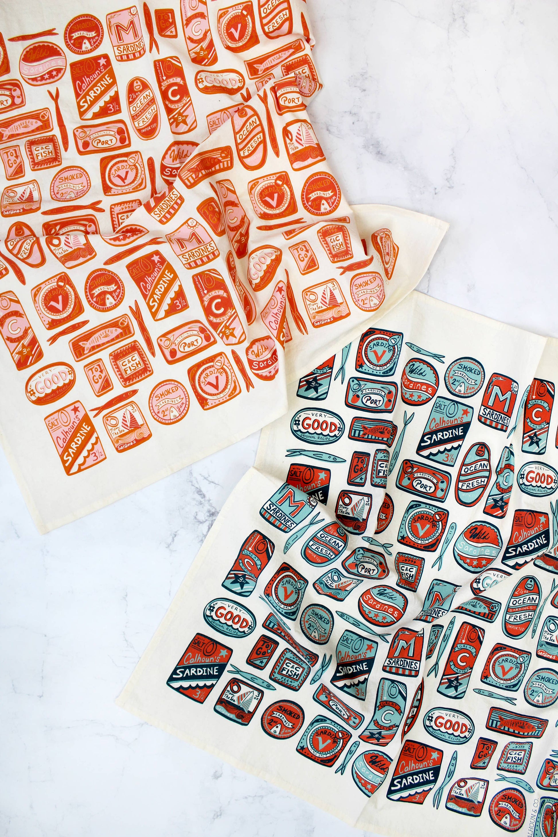 Sardines Tea Towel: Mediterrean