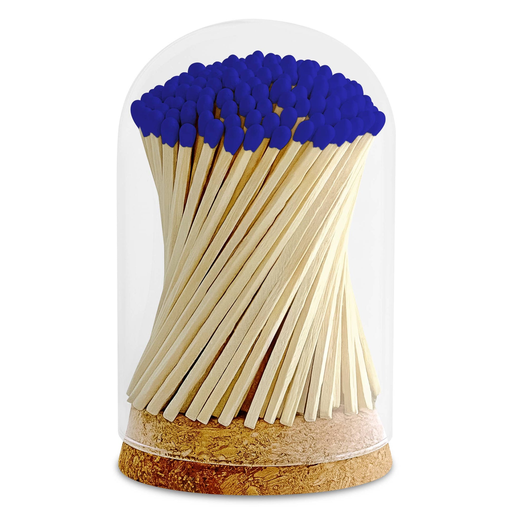 4" Matches in Premium Glass Cloche - Color of Your Choice: Hot Pink