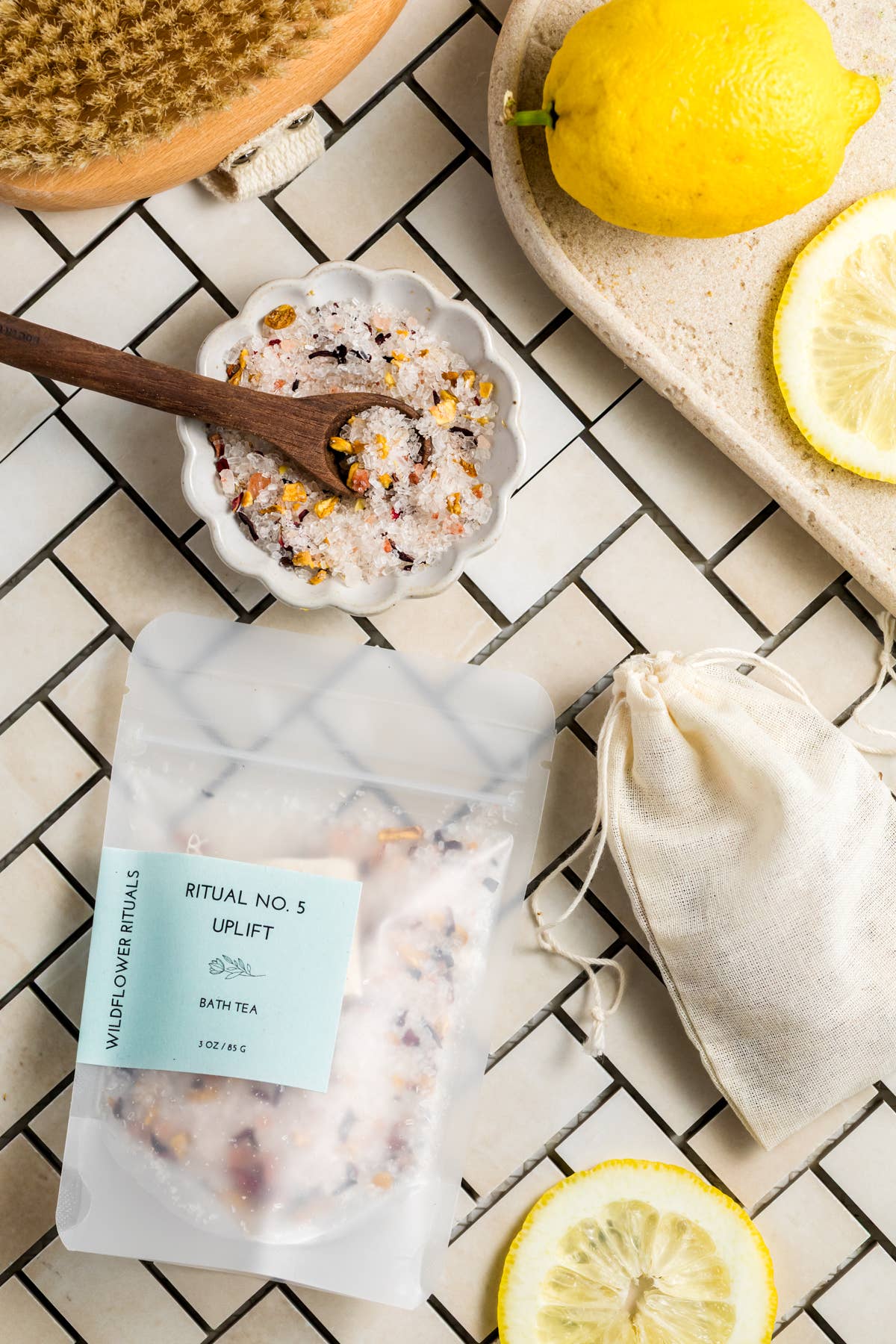 Ritual No. 5 Uplift Botanical Bath Tea - Sweet Orange Lemon