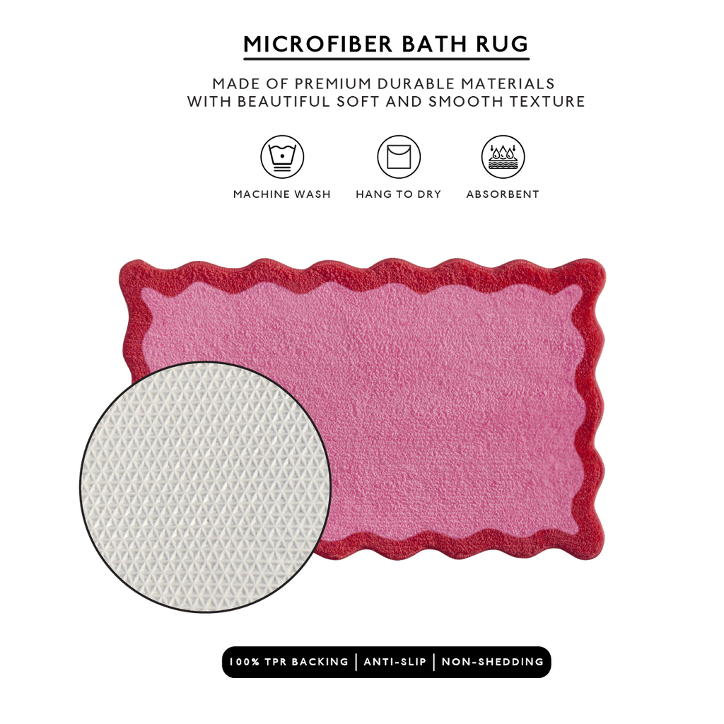Nereida Bath Mat (Hot Pink): 20x32 inch