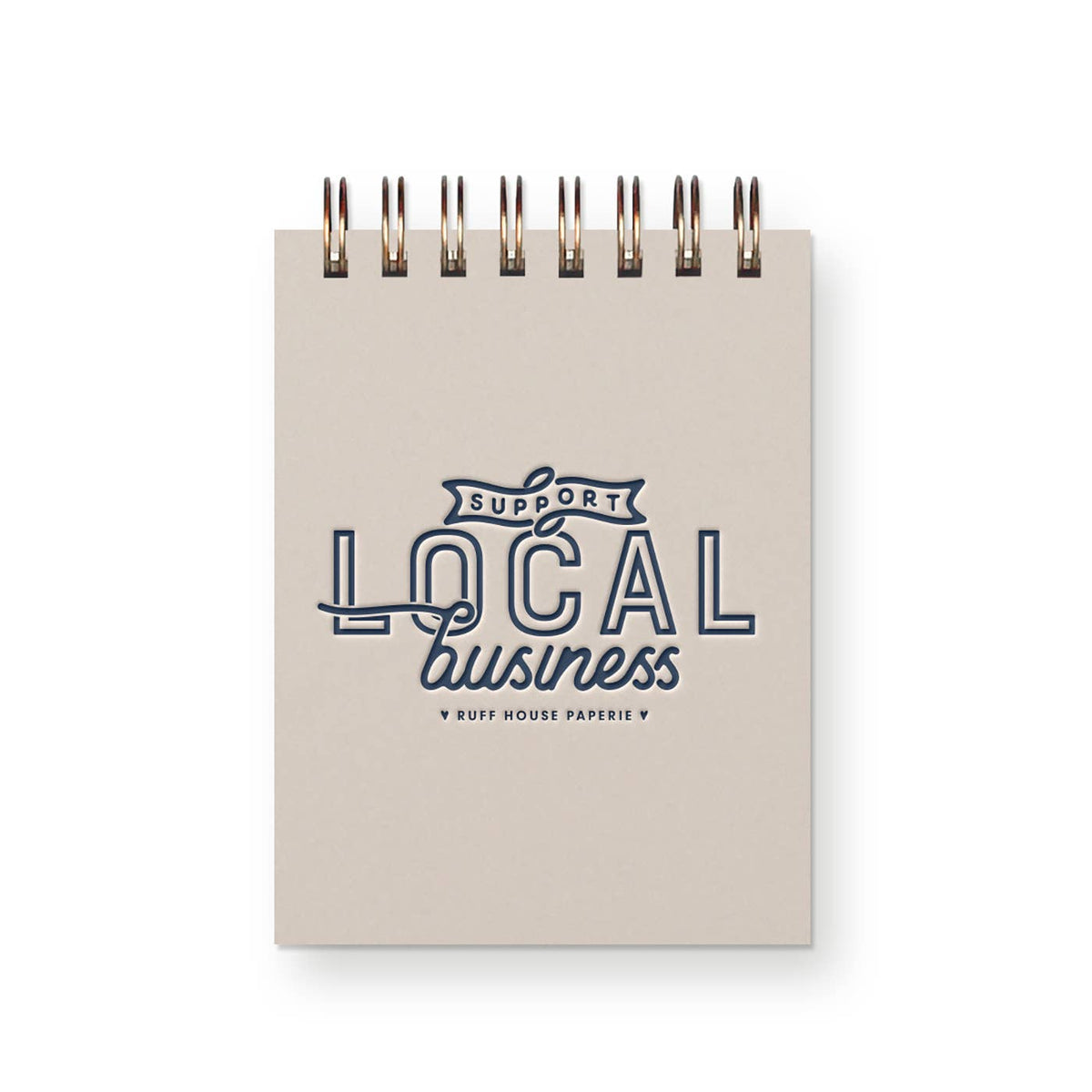 Custom Support Local Business Mini Jotter Notebook: Sunset Pink Cover