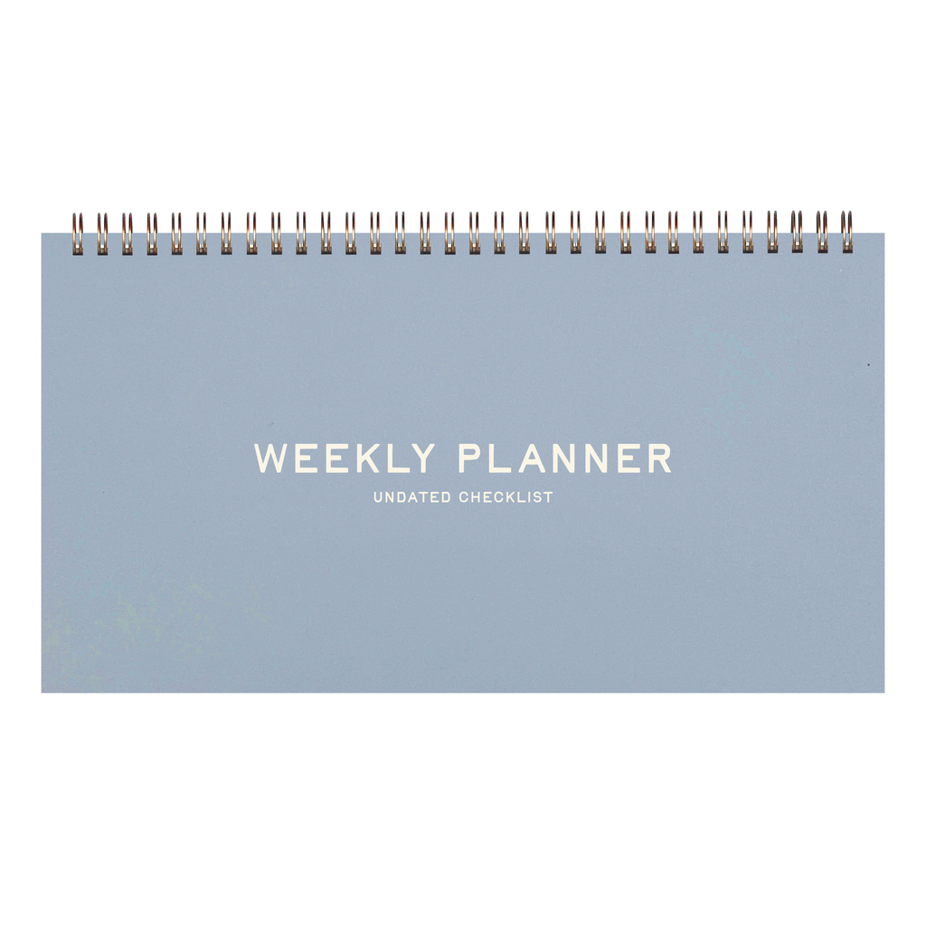 Standard Checklist Undated Weekly Planner: Chartreuse Cover | White Ink