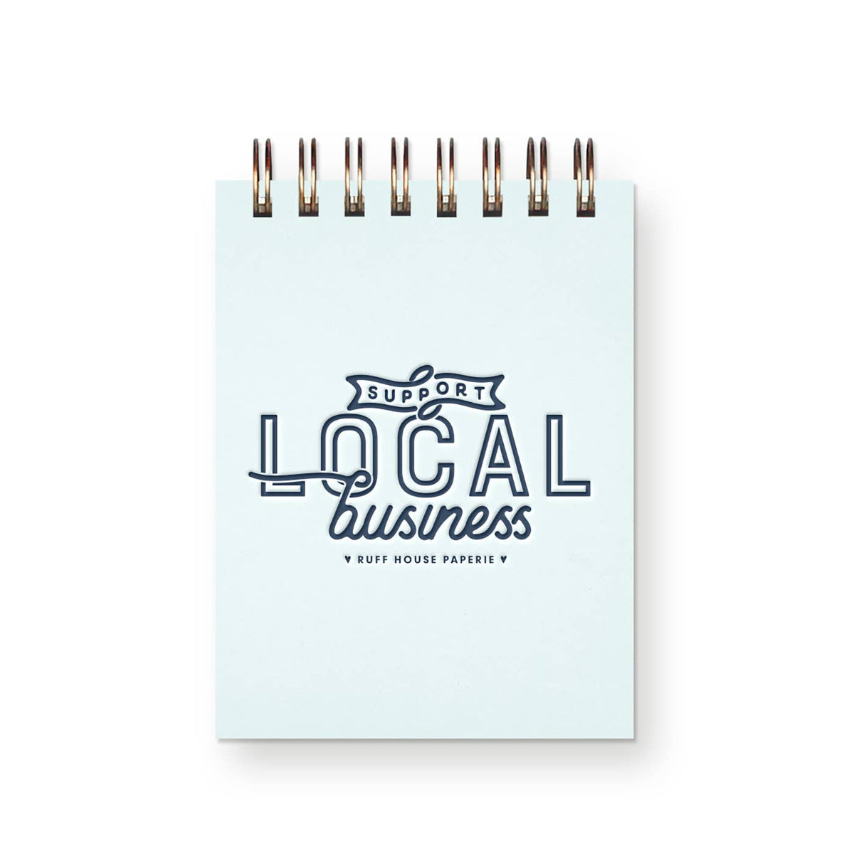 Custom Support Local Business Mini Jotter Notebook: Sunset Pink Cover