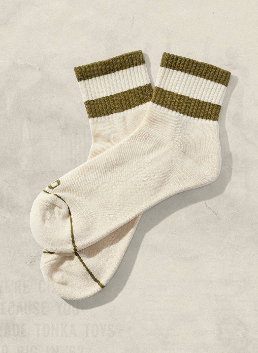 Womens Striped Quarter Socks: Rust / Womens