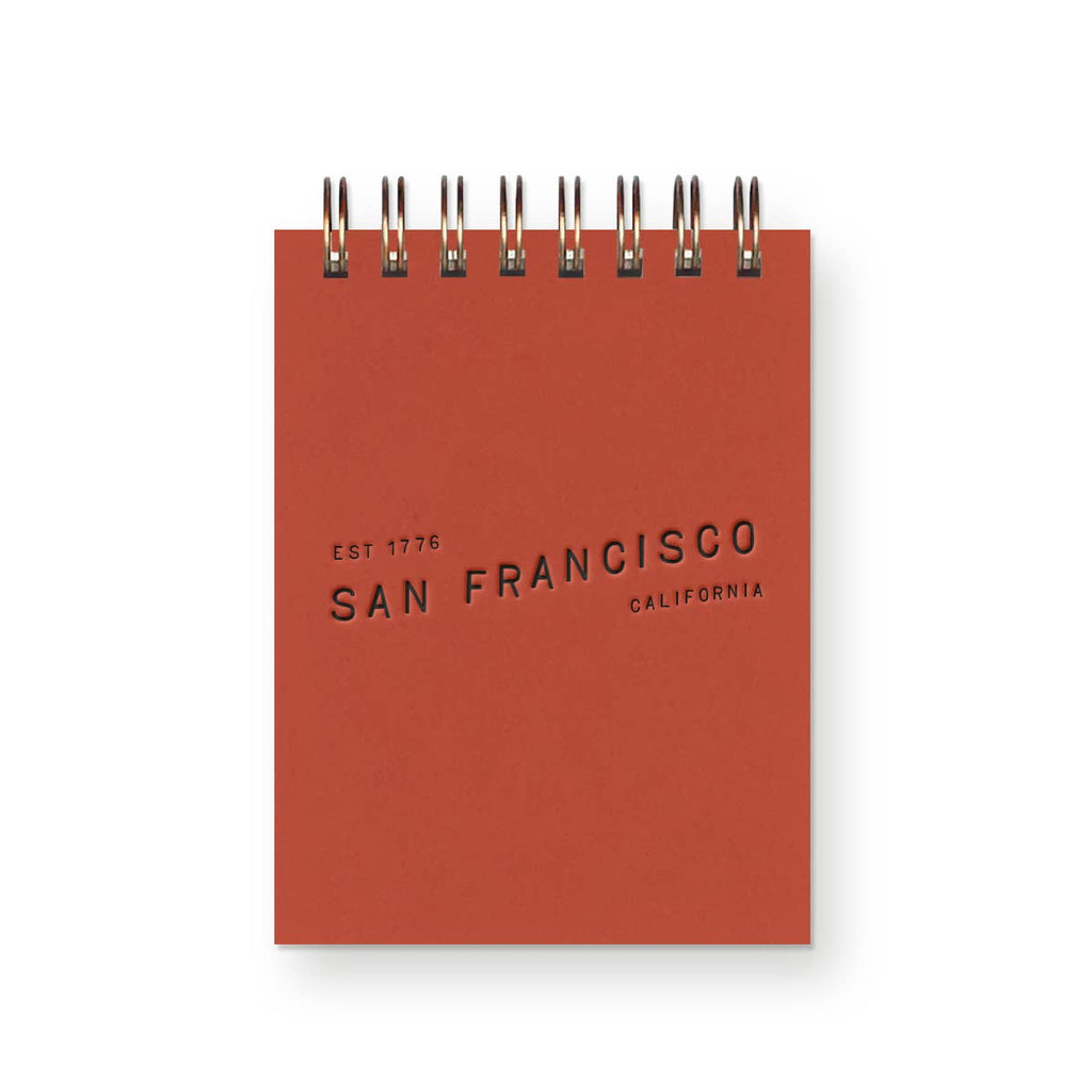 Custom City Wave Mini Jotter Notebook: Chartreuse Cover : Deep Blue Ink