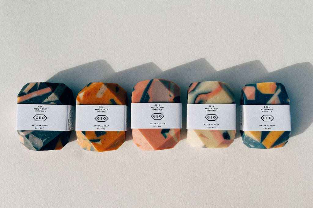 Terrazzo Gem bar soap. Full size.: Gold(vetiver & bergamot)