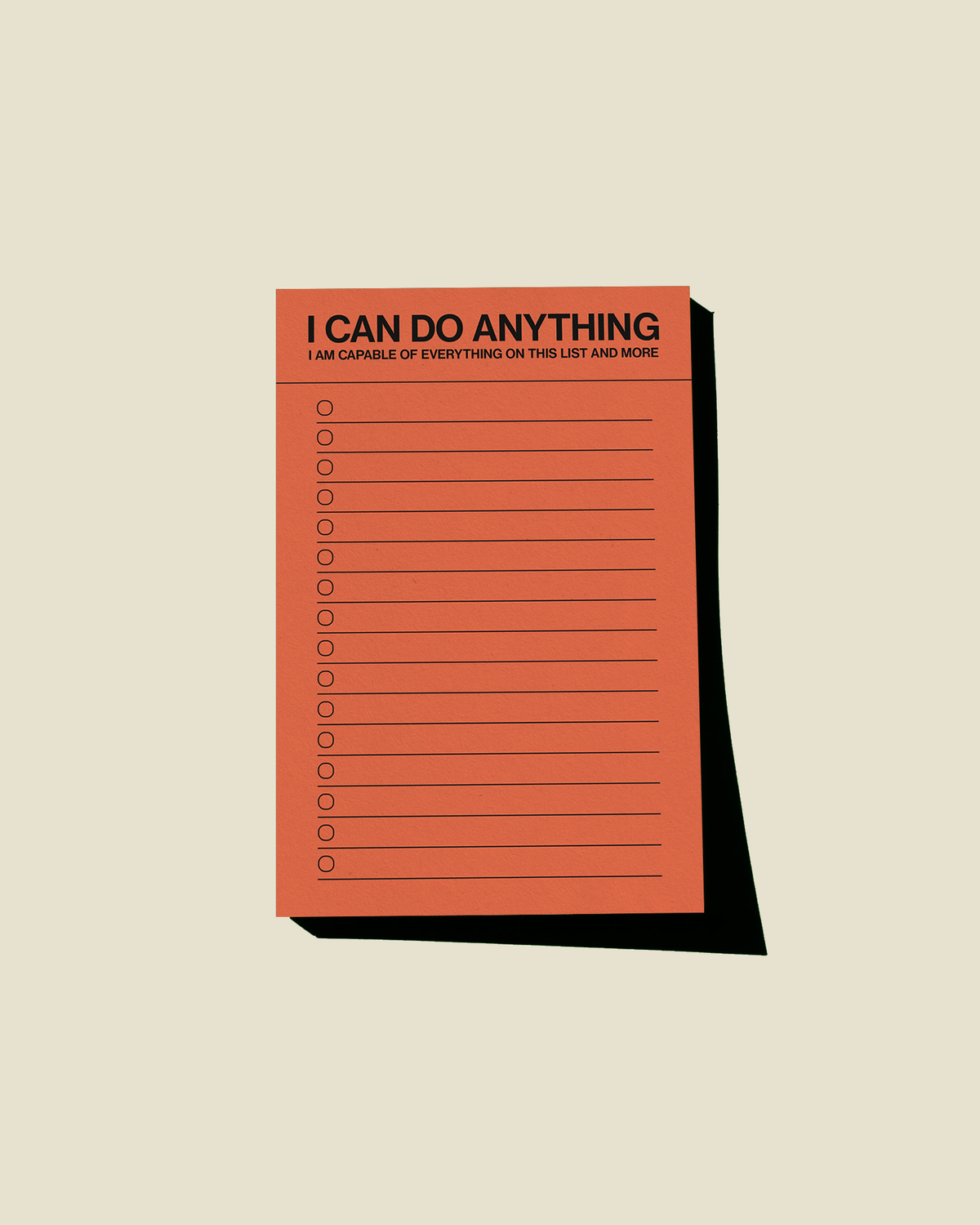 I can do anything - list notepad