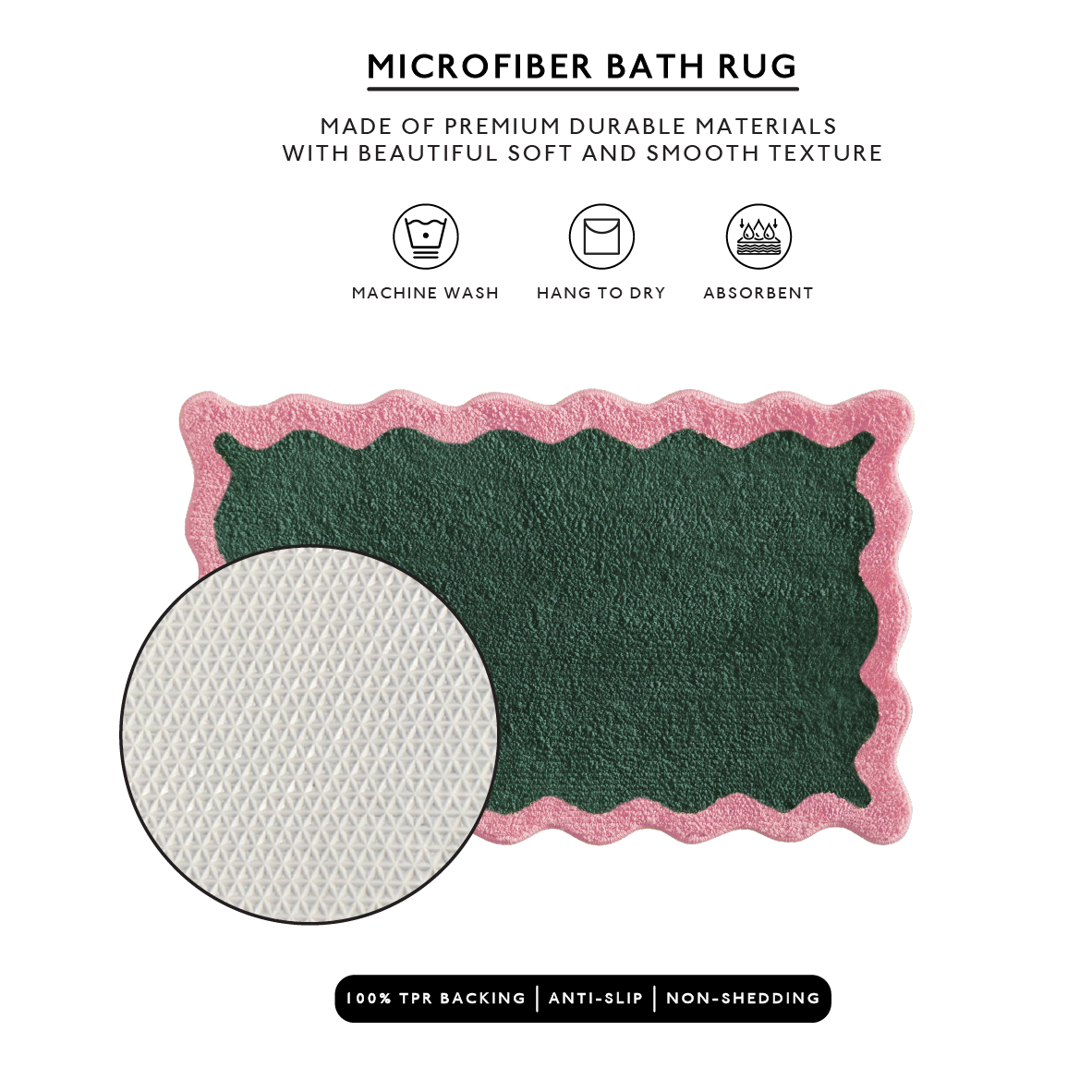 Nereida Bath Mat (Forest Pink): 20x32 inch