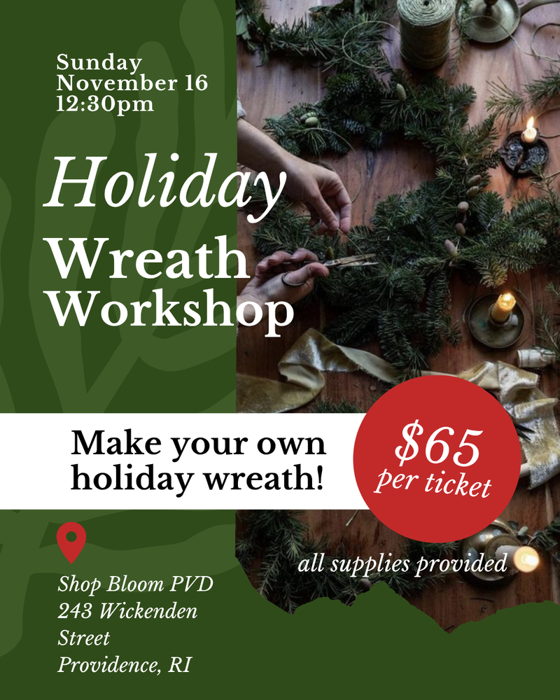 Holiday Wreath Making with RI Dinner Club