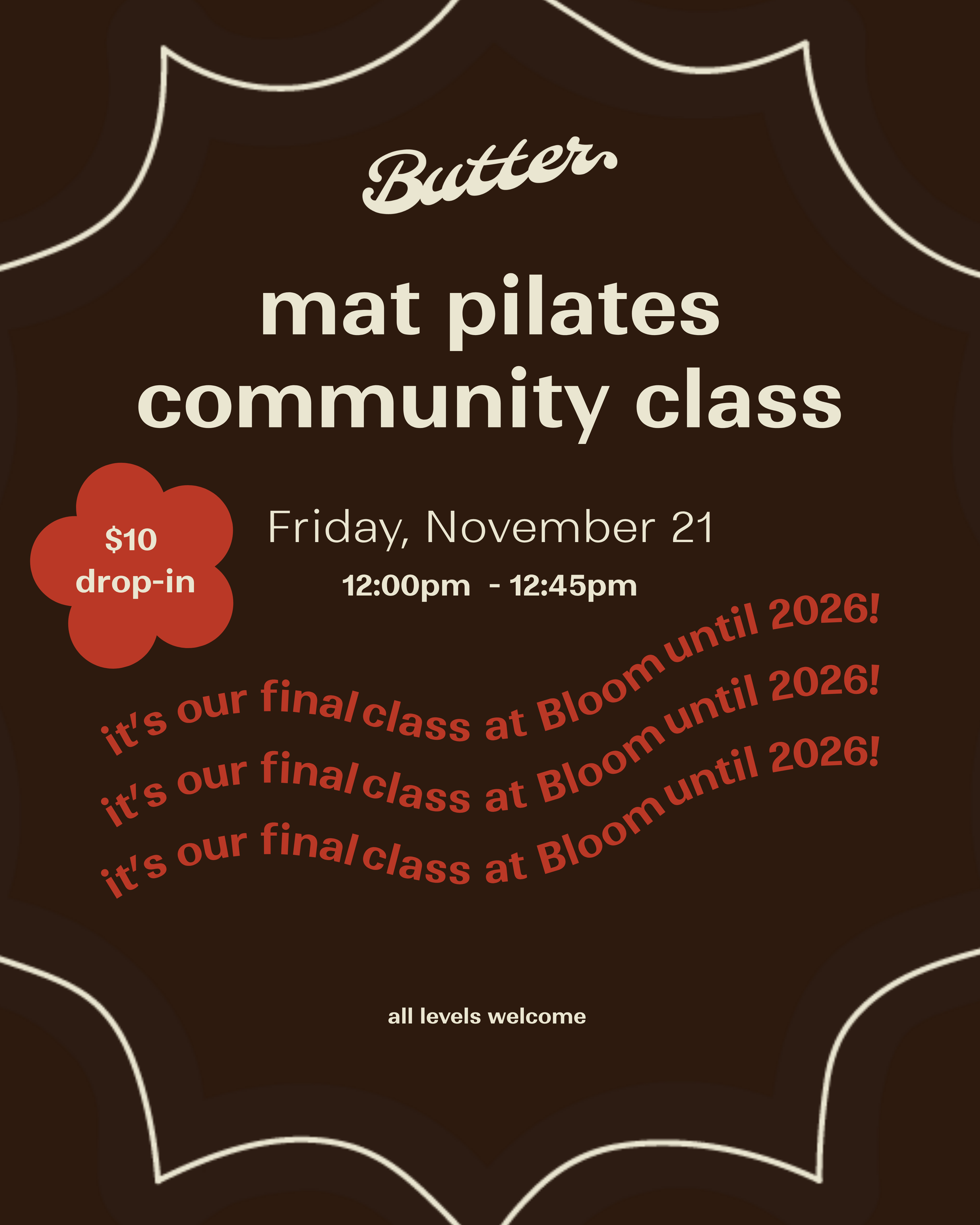 Mat Pilates Community Class w/ Butter