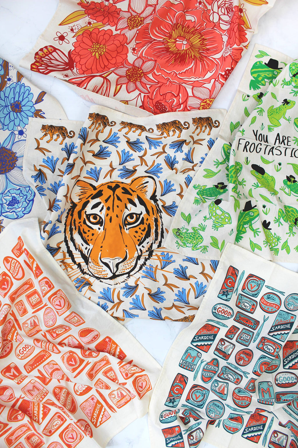 Sardines Tea Towel: Mediterrean