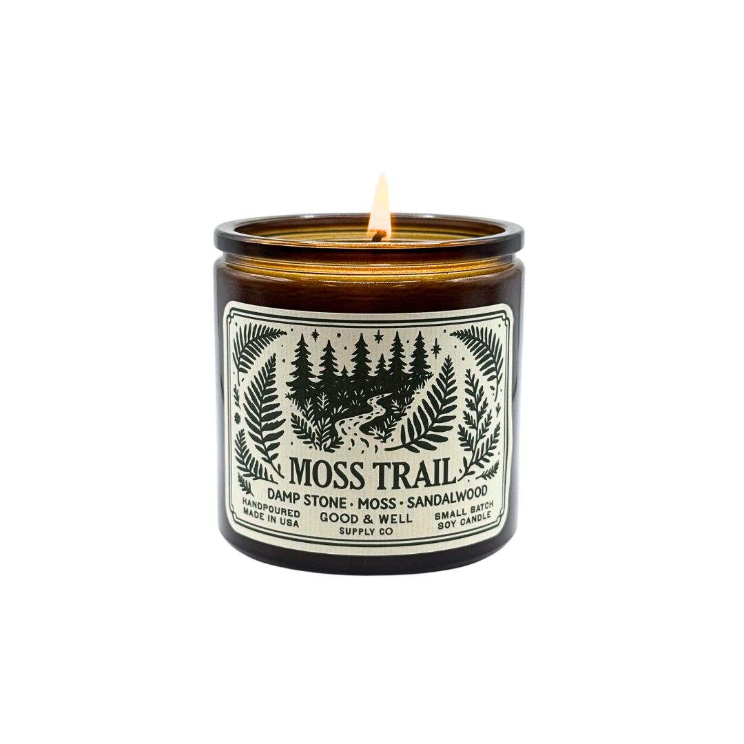 Moss Trail 9oz Soy Candle / Folk & Flame Spring