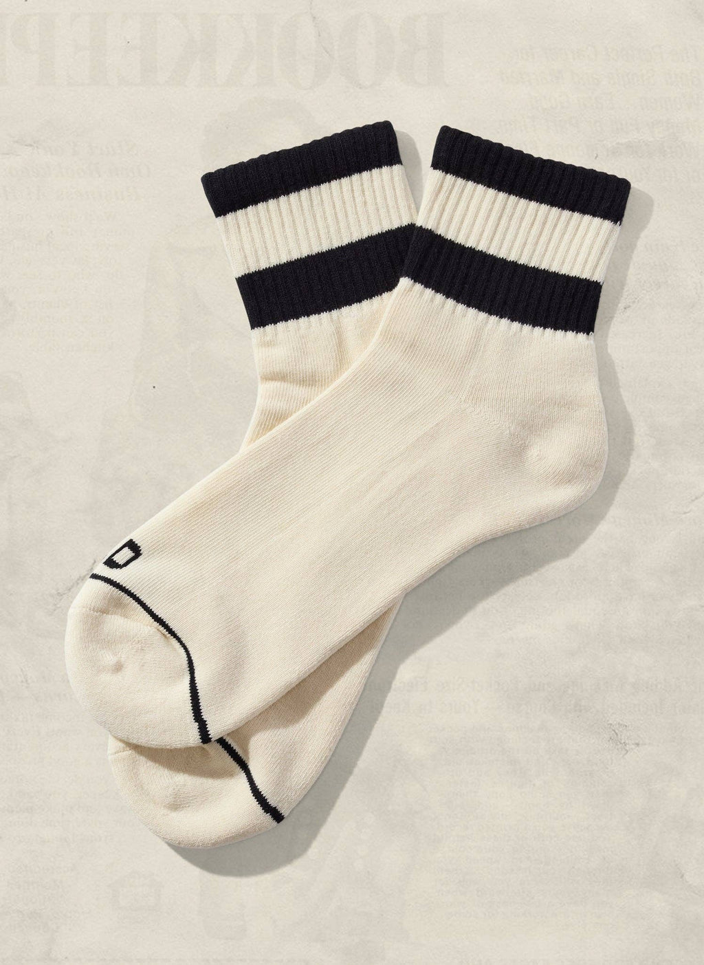 Womens Striped Quarter Socks: Rust / Womens